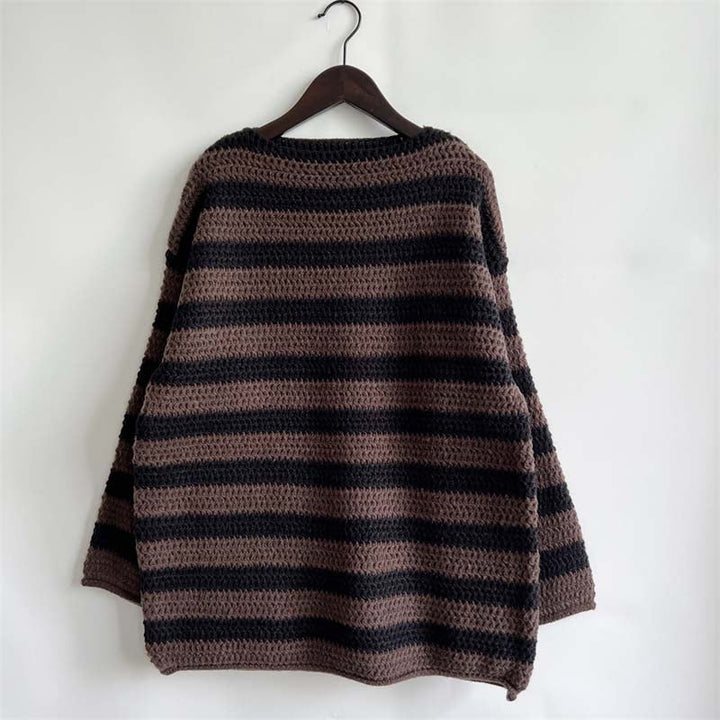 Drune | Gestreifter Strickpullover mit Modernem Stil