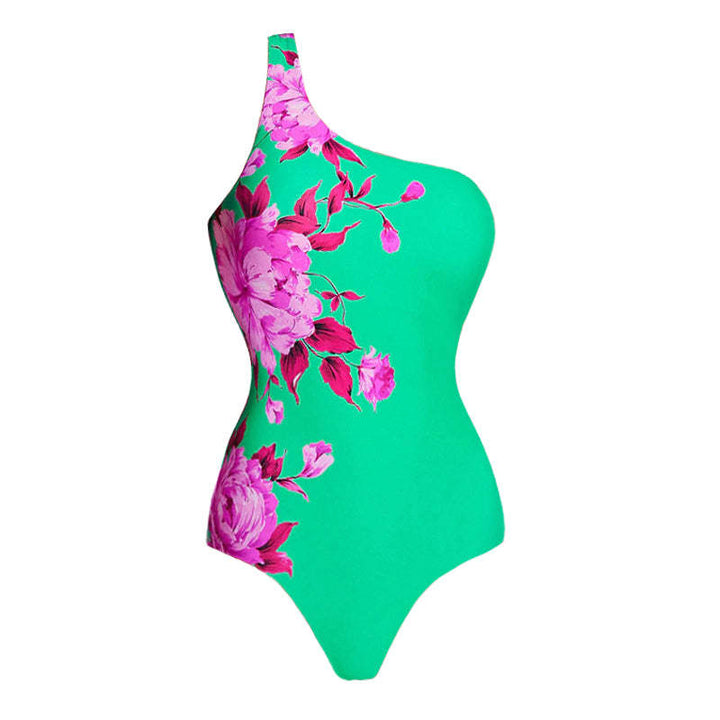 Damen Strand-Bikini-Set mit asymmetrischem Oberteil und elegantem Maxi-Rock Drune