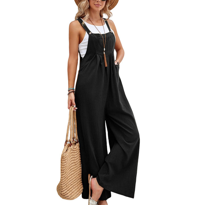 Damen weite Latzhose mit elegantem Schnitt und verstellbaren Trägern Drune