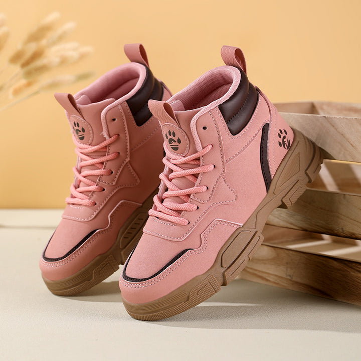 Damen modische High-Top Sneakers mit atmungsaktiver Mesh-Oberfläche und robuster Laufsohle Drune