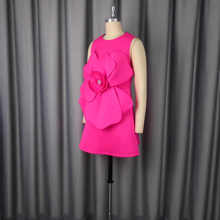 Damen Blumenkleid mit 3D-Design Drune