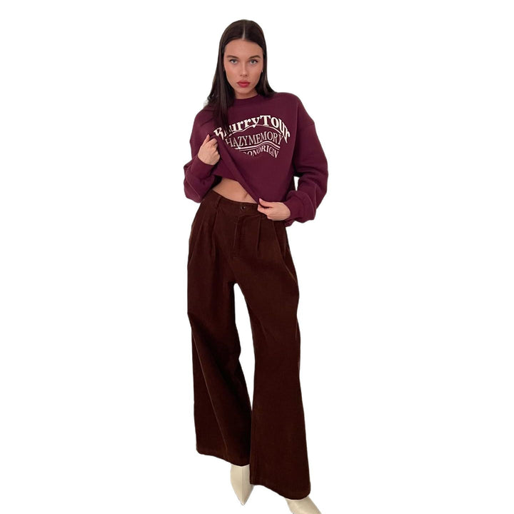 Damen Sweatshirt mit stilvollem Logo und lässigem Schnitt Drune