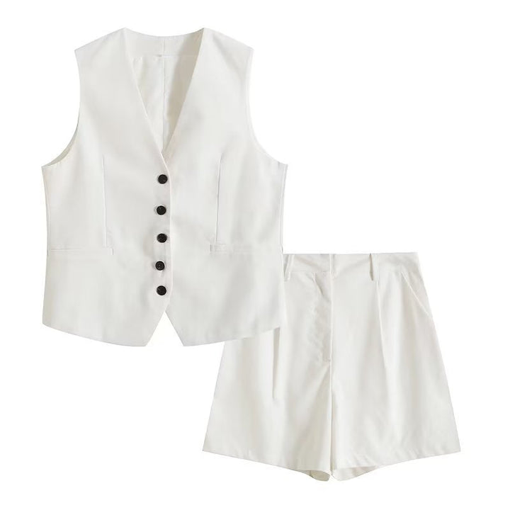 Drune | Lockere Weste Shorts Set