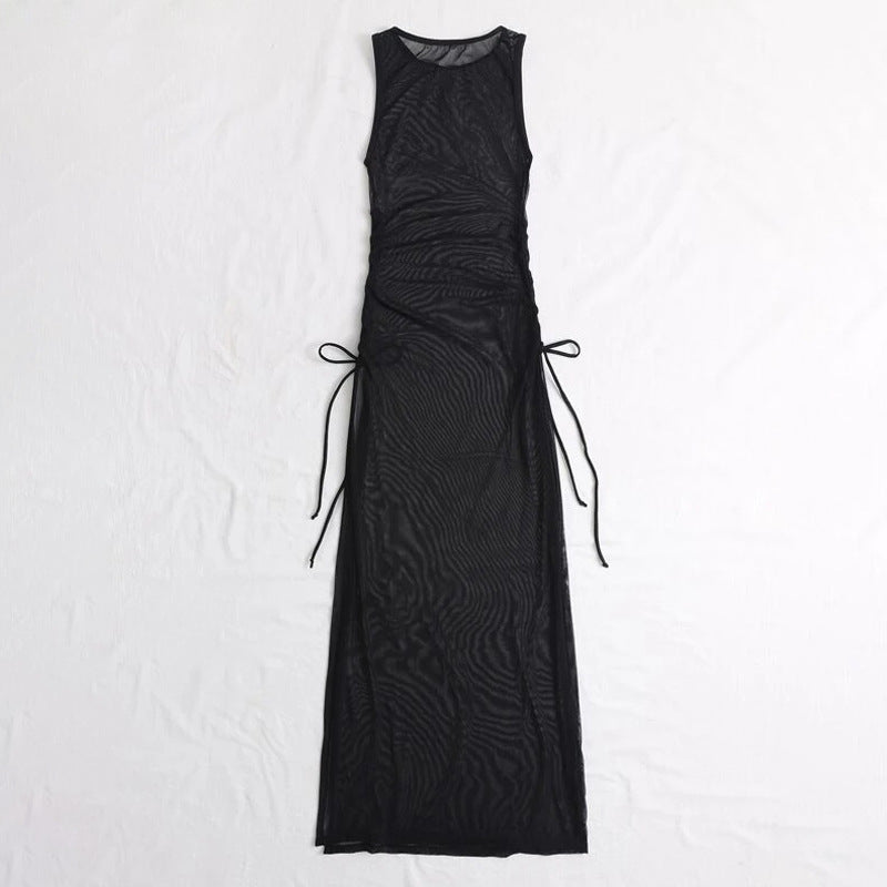 Damen Langer Wickelstrandkleid Drune