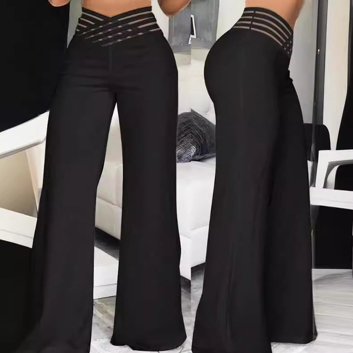 Damen Hochtaillierte Palazzo-Hose Drune
