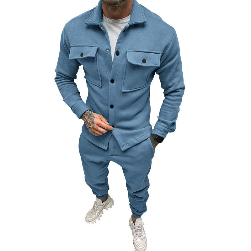 Herren Sportliches Freizeit-Set im lässigen Casual-Look mit funktionalen Taschen Drune
