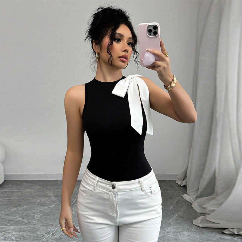 Damen Elegantes und modernes Body mit Schleifen-Detail Drune