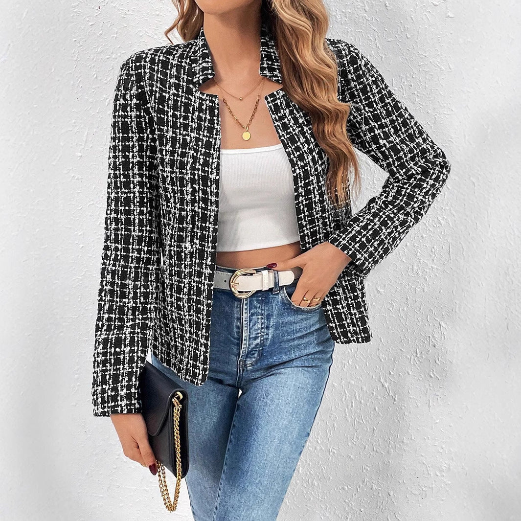Damen Blazerjacke aus Tweed mit strukturiertem Muster Drune