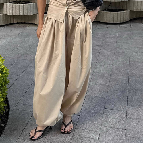 Damen Lässige Harrington-Hosen mit Kordelzug Drune