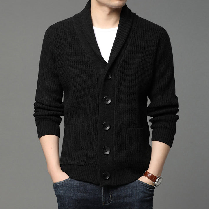 Herren Strickjacke mit Schalkragen und praktischen Taschen Drune
