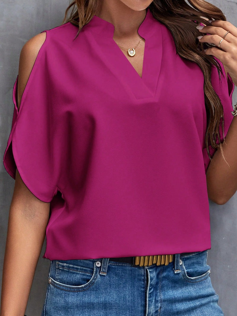 Damen Bluse mit offenen Schultern und stylishen Details Drune