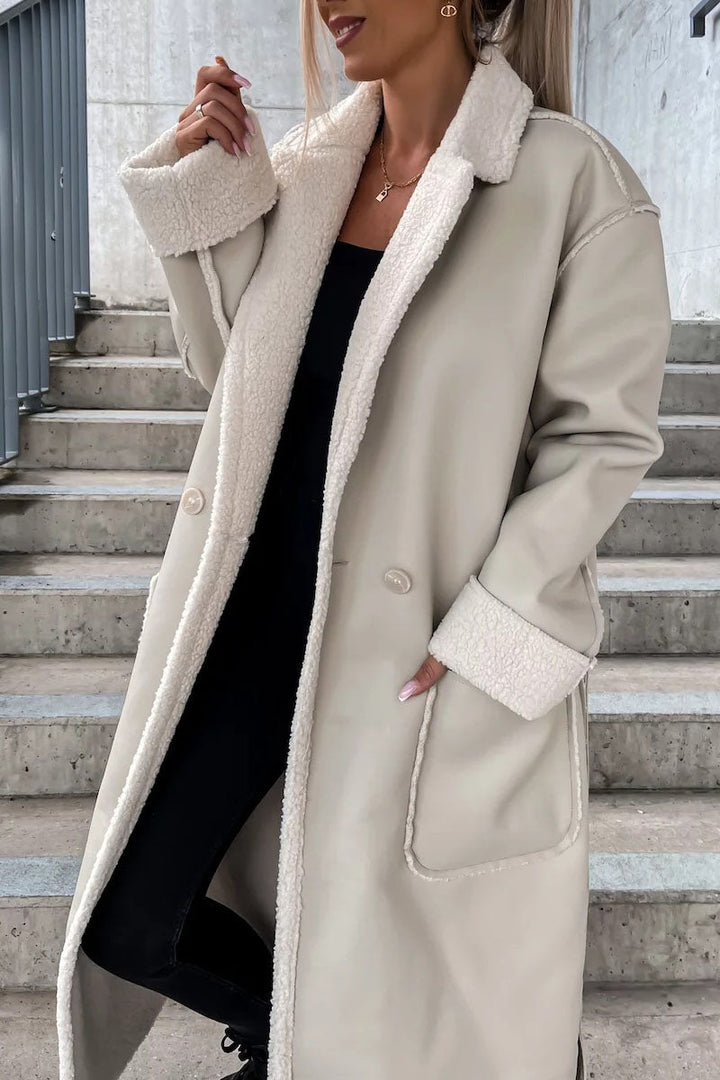 Drune | Lange Linie Fleece Mantel