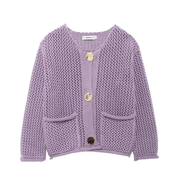 Damen Strickjacke mit luftiger Maschenstruktur und praktischen Taschen Drune