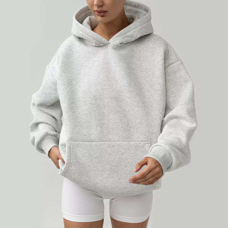 Damen Oversize Kapuzenpullover aus hochwertigem Baumwollmix Drune