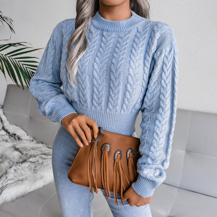 Damen Grobstrickpullover mit Zopfdesign und lässigem Schnitt Drune
