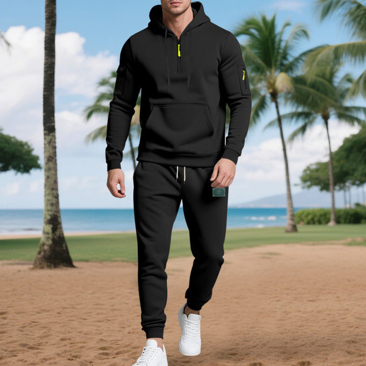 Herren Freizeit-Sweatset mit praktischen Taschen und Kordelzug Drune