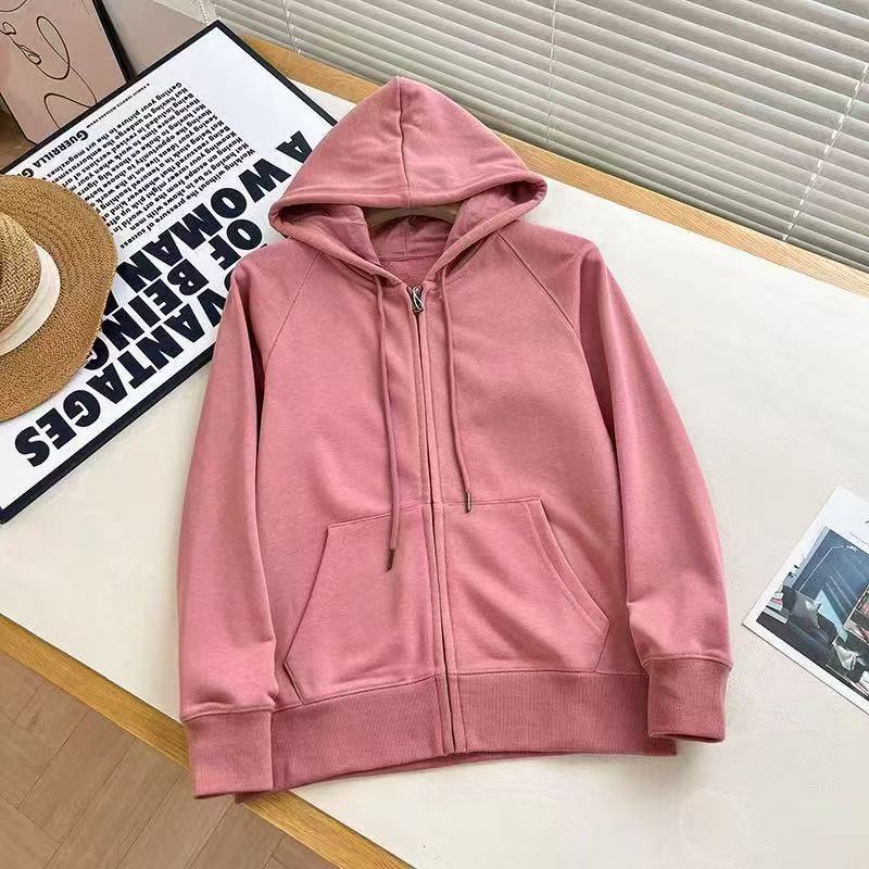Damen strukturierte Kapuzenjacke mit durchgehendem Reißverschluss Drune