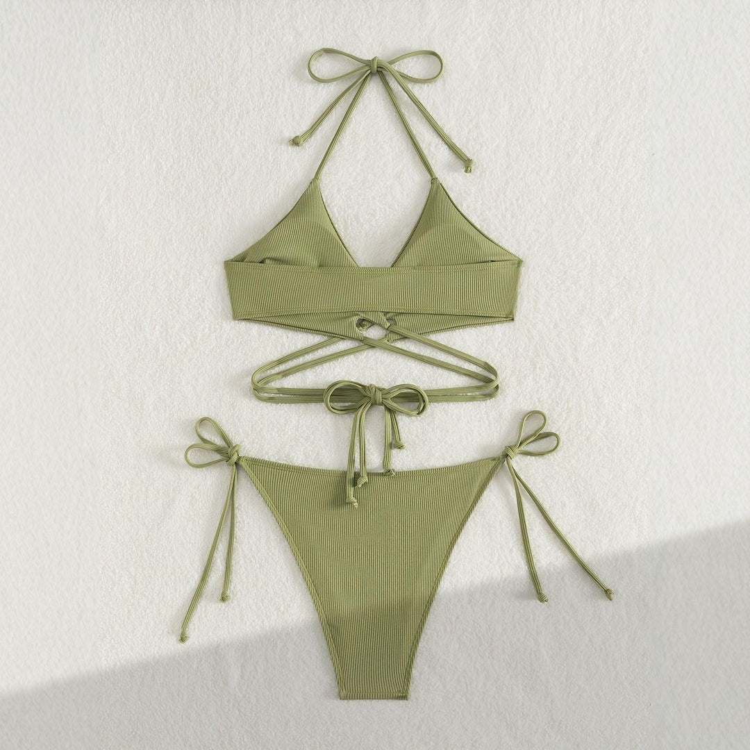 Damen raffinierter und verstellbarer Triangel-Bikini Drune