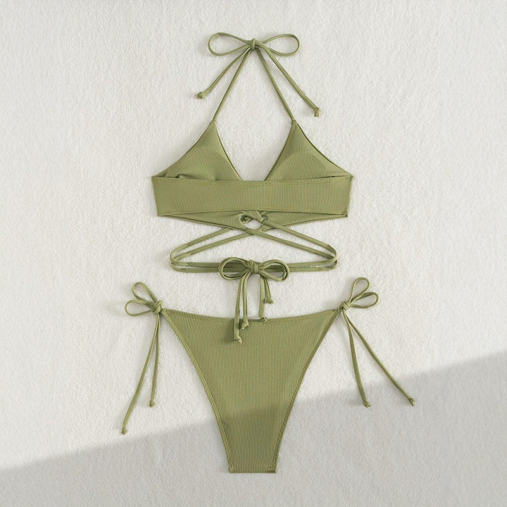 Damen raffinierter und verstellbarer Triangel-Bikini Drune