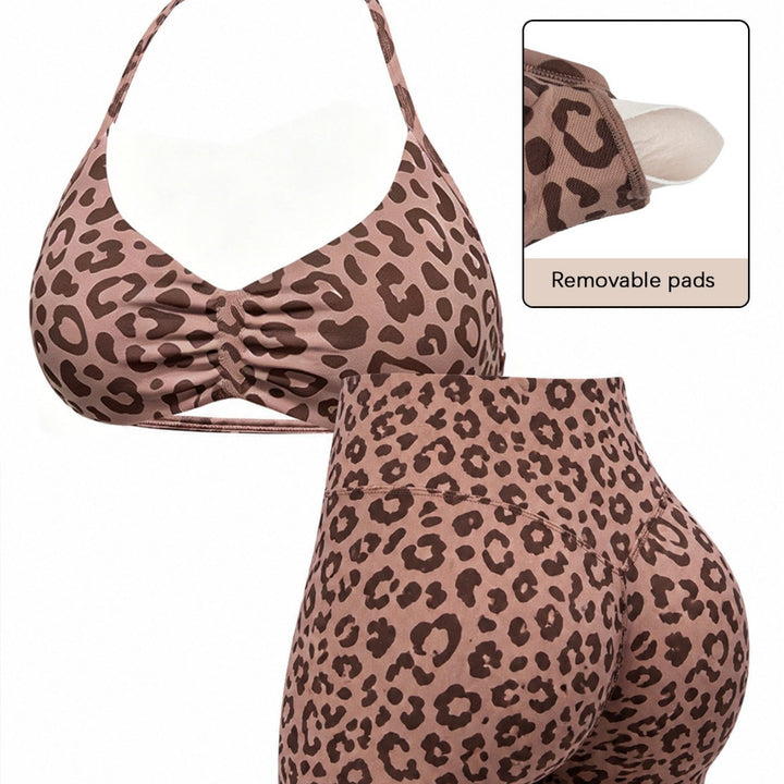 Damen Sportliches Bikini-Set mit hochgeschnittenen Shorts und elastischer Unterstützung Drune