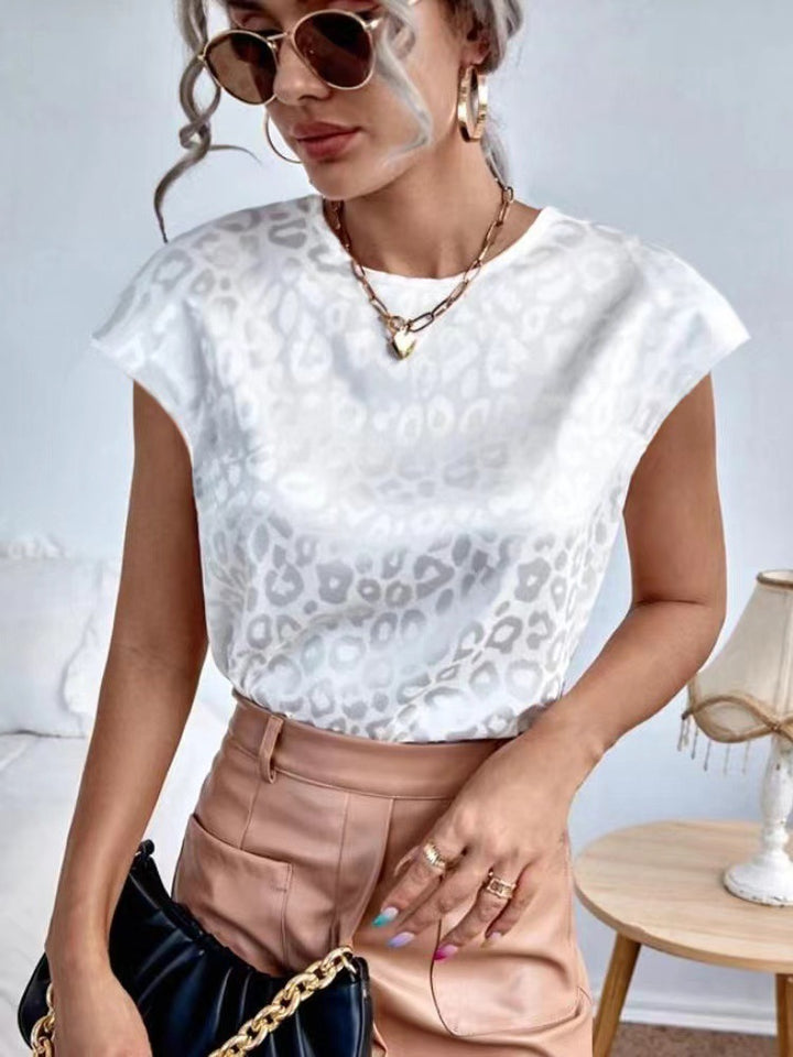 Damen Elegantes Tiermuster Oberteil Drune