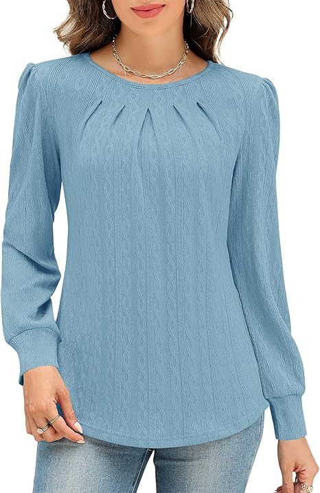 Damen Stylische Bluse mit dekorativem Faltenwurf Drune