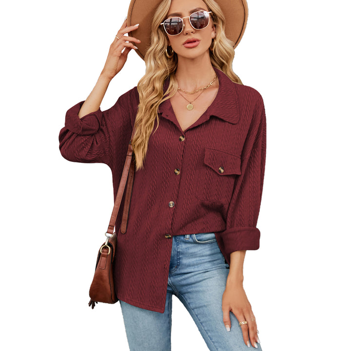 Damen lässige Overshirt mit strukturiertem Design Drune