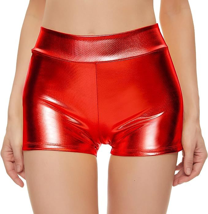 Damen Sportliche Hochbund Shorts Drune