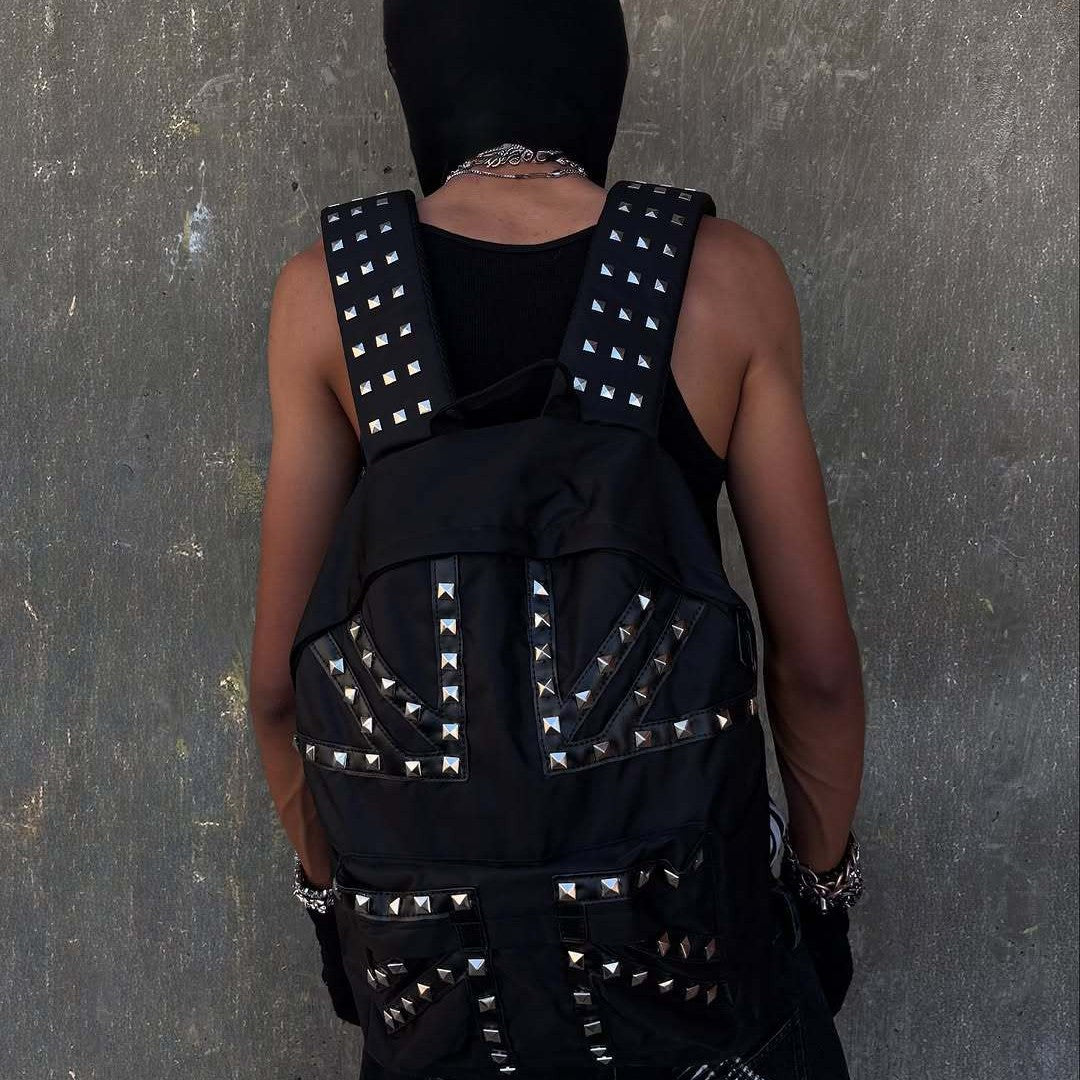 Damen Stilvolle Rucksack mit Nieten-Design Drune