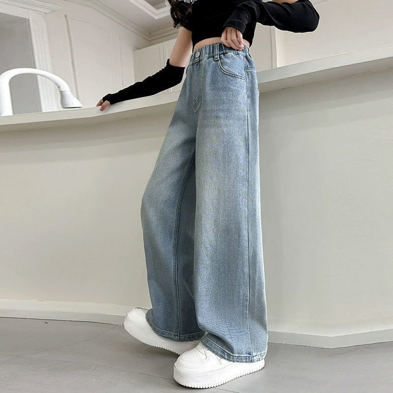 Damen weite Jeans mit modernem Schnitt Drune