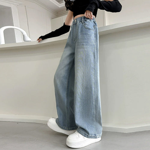 Damen weite Jeans mit modernem Schnitt Drune