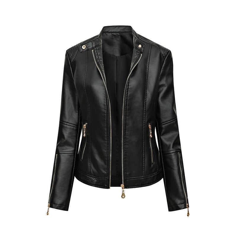 Damen Kunstlederjacke im Biker-Stil Drune