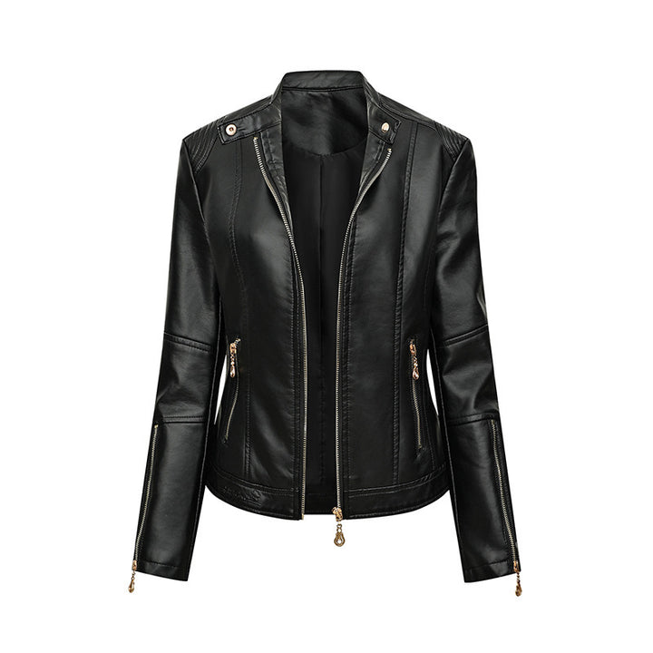 Damen Kunstlederjacke im Biker-Stil Drune