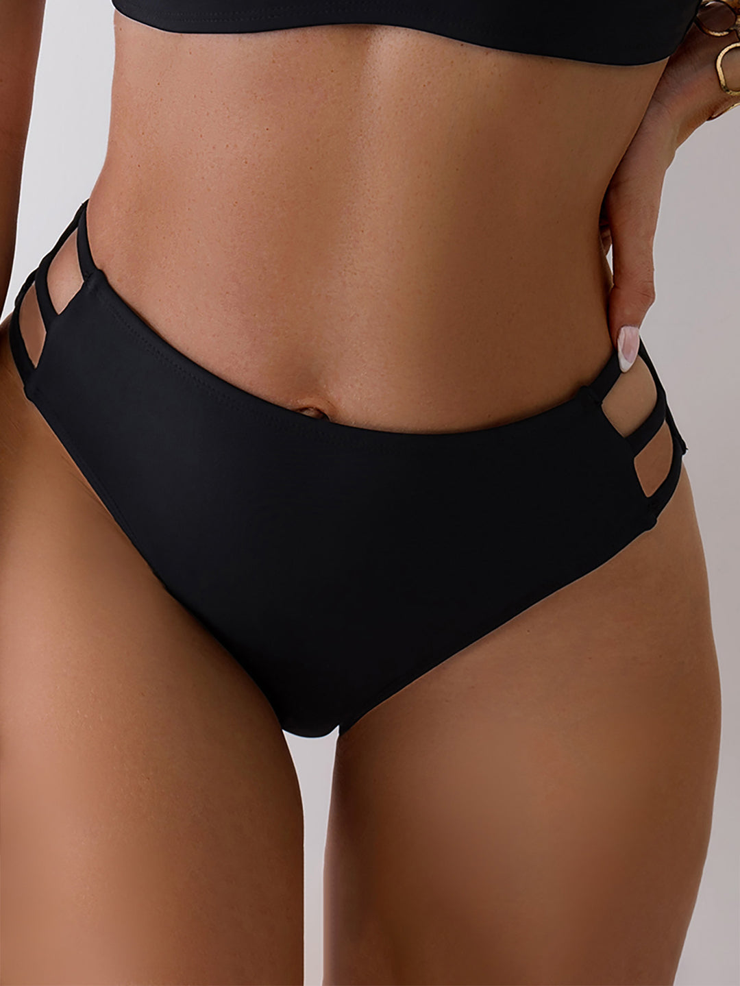 Damen Hochgeschnittene Rüschen-Bikinihose Drune