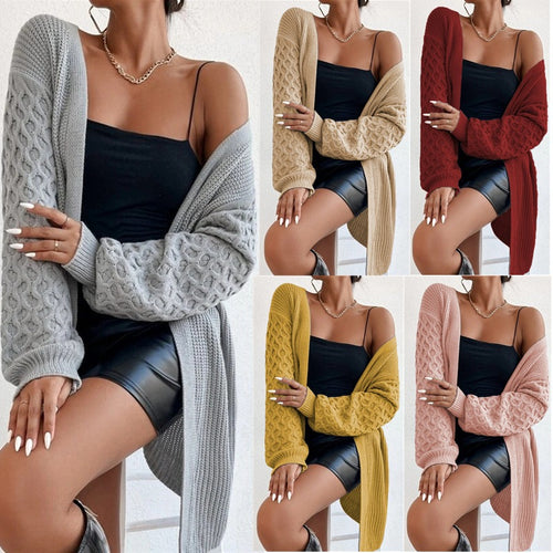 Damen Strickjacke mit raffiniertem Zopfmuster und lässigem Schnitt Drune