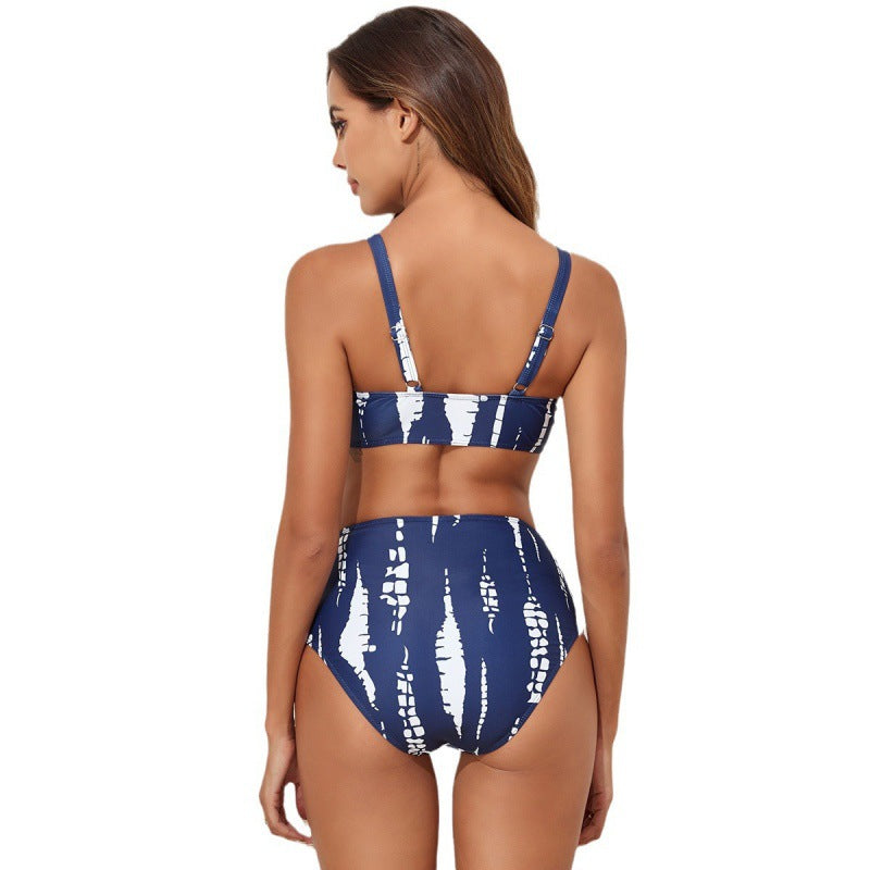 Damen Bikini-Set mit hoch geschnittenem Slip und transparentem Überrock Drune