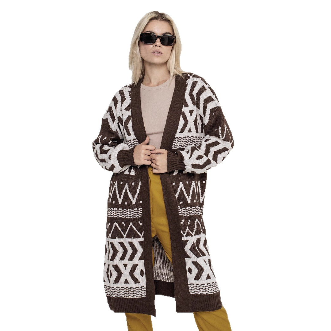 Damen Strickjacke mit kreativem Muster und lässigem Schnitt Drune