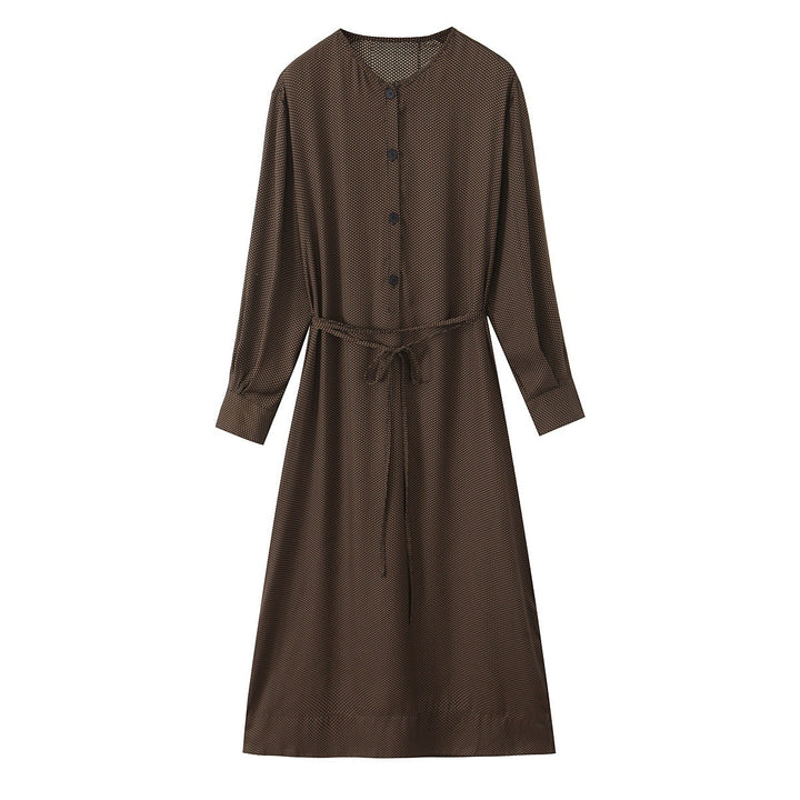 Damen Midikleid mit Knopfleiste und taillierbarem Gürtel Drune