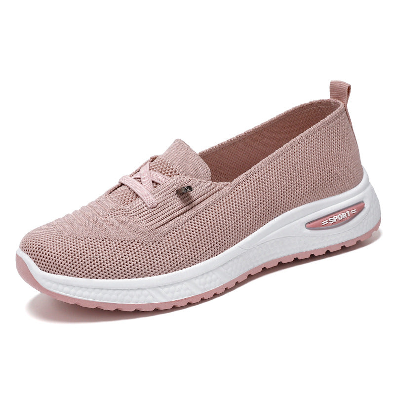 Damen nan leichter Strick-Slipper-Sneaker mit Memory-Schaum-Fußbett und rutschfester Gummilaufsohle Drune