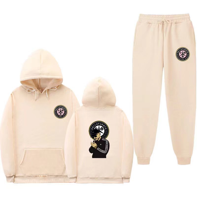 Damen Set aus Kapuzenpullover und Jogginghose mit einzigartigem Druck Drune
