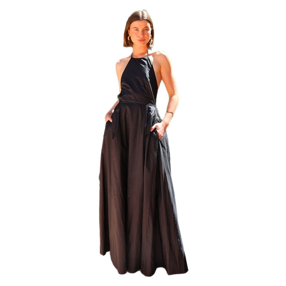 Damen Maxi-Rock mit hohem Taillenbund und elegantem Chiffon-Überwurf Drune