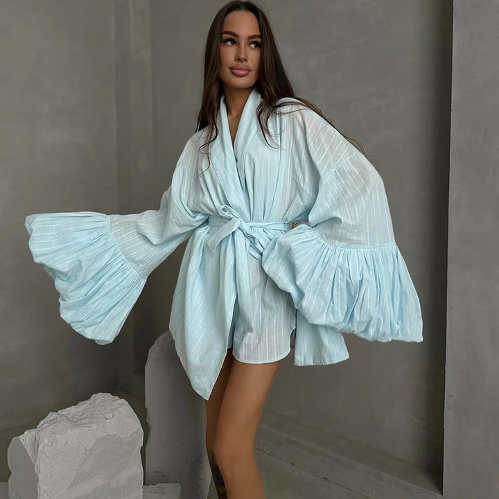 Damen eleganter Kimono mit voluminösen Ärmeln Drune