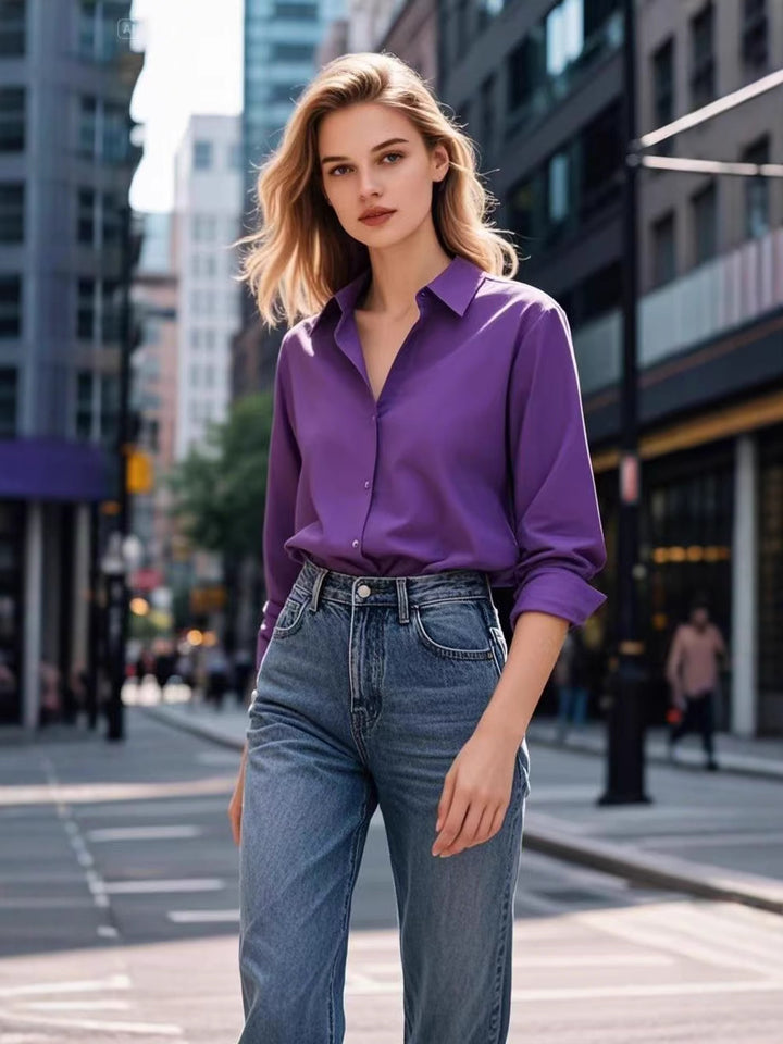 Drune | Schicke, Oversized Bluse mit Knopfleiste für Damen