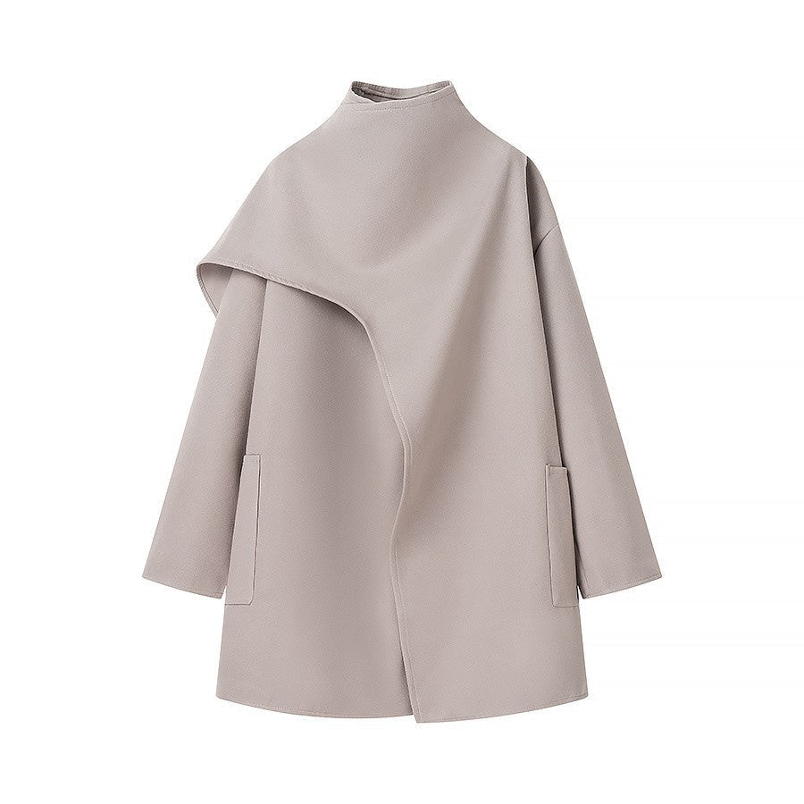 Drune | Stehkragen Cape-Stil Mantel