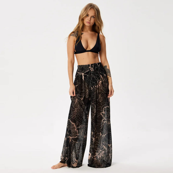 Damen Leggings aus luftiger, transparenter Stoffqualität mit exotischem Muster Drune
