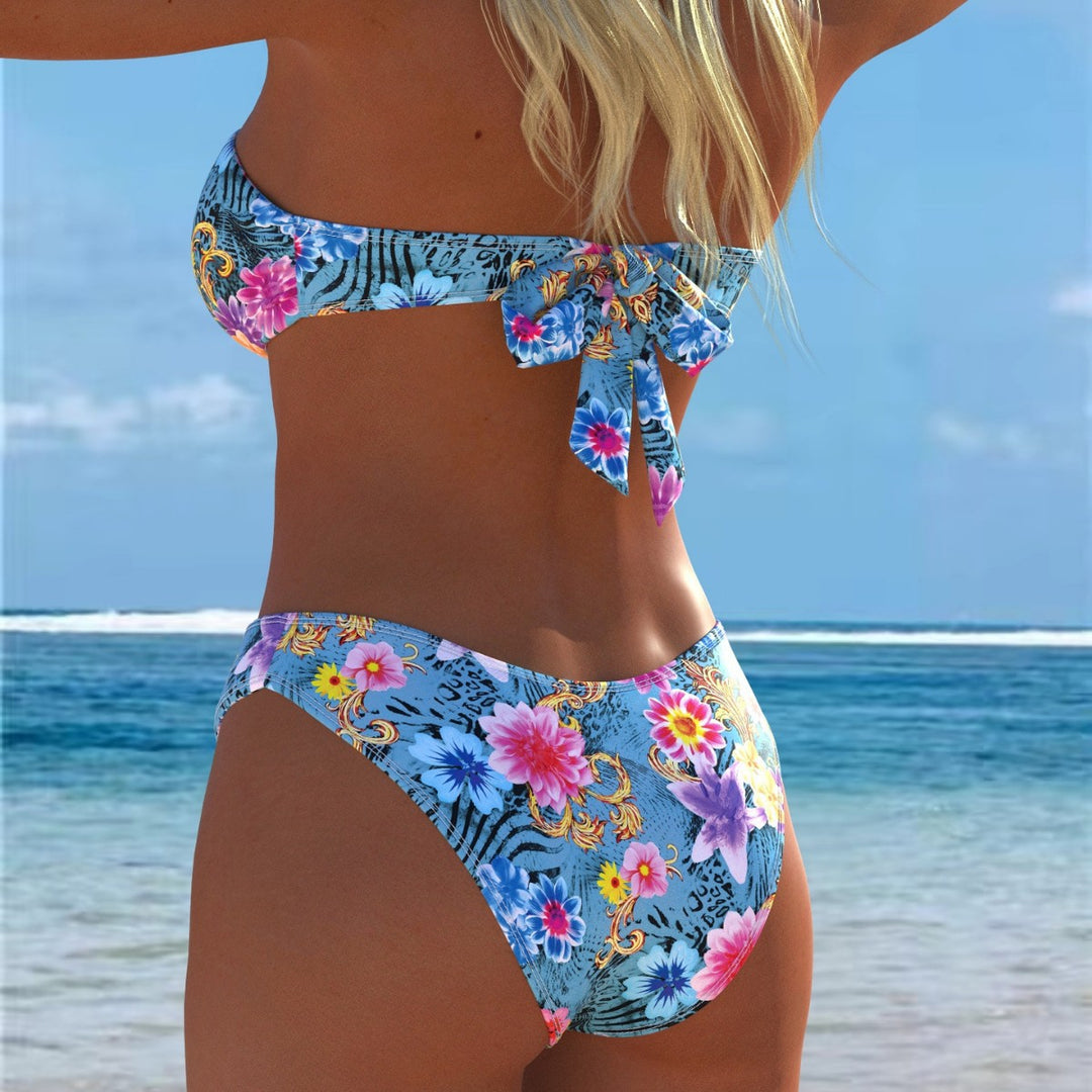 Damen Bikini-Set mit einem eleganten Bustier-Oberteil und hohem Beinausschnitt Drune