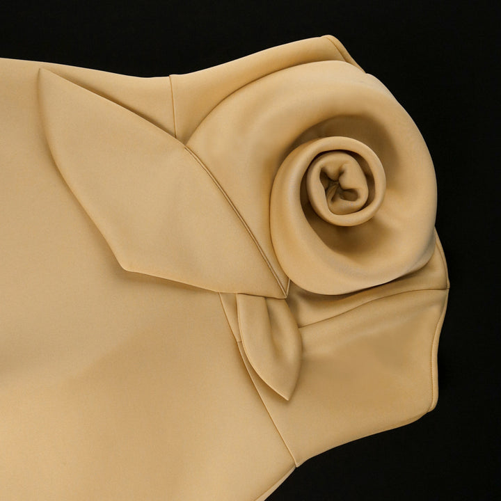 Damen Charmantes Abendkleid mit floraler Drapierung Drune