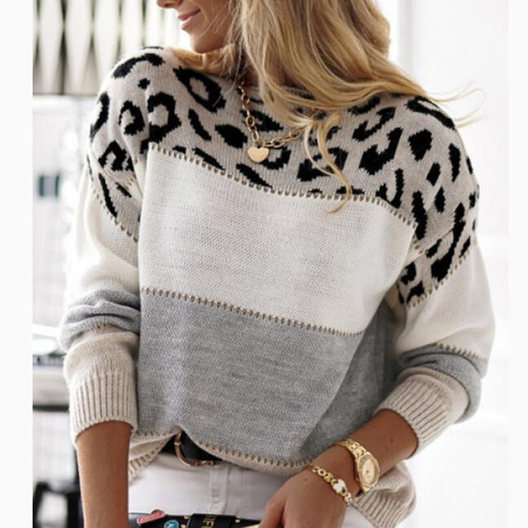 Damen modischer Pullover mit grafischem Tiermuster und strukturiertem Design Drune