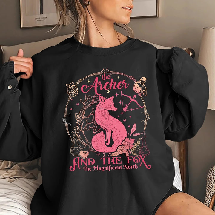 Damen Sweatshirt mit kreativem Tiermotiv und inspirierendem Druck Drune