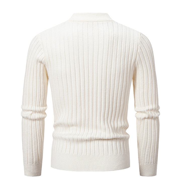 Herren Rollkragenpullover aus hochwertiger Baumwolle mit Zopfmuster Drune